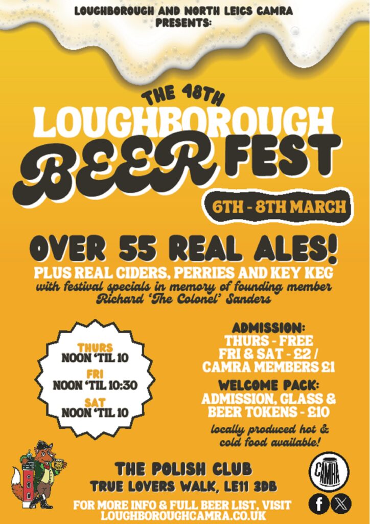 Loughborough Beer Festival 2025 poster